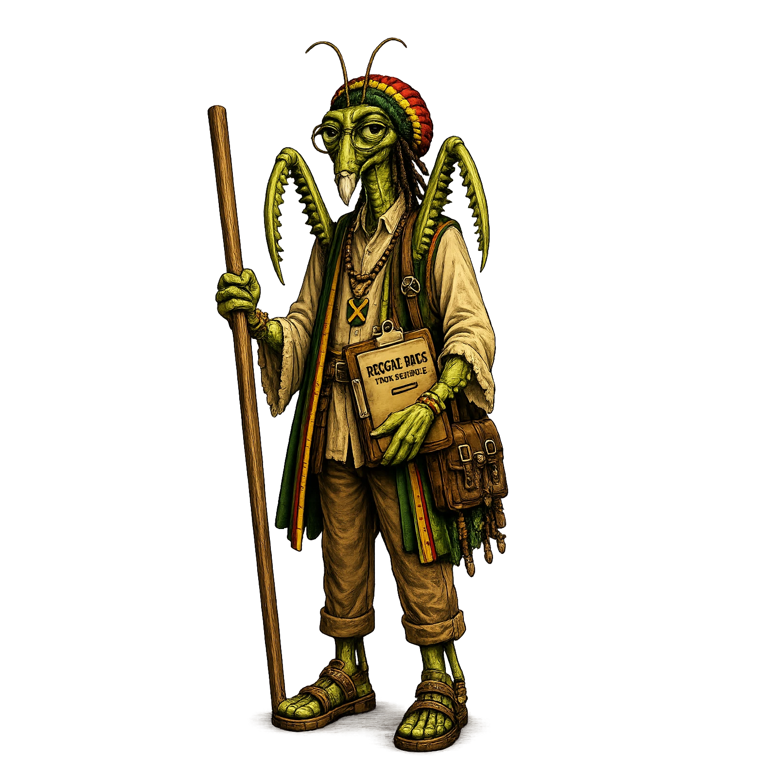 Ras Mantis — Reggae Bugs character