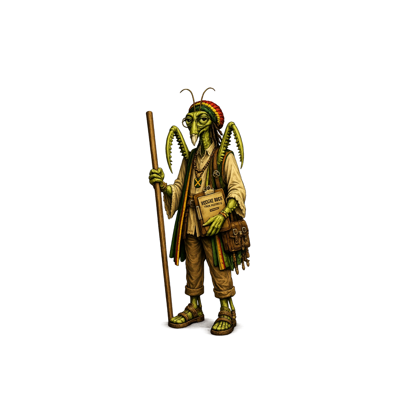 Ras Mantis — Reggae Bugs character