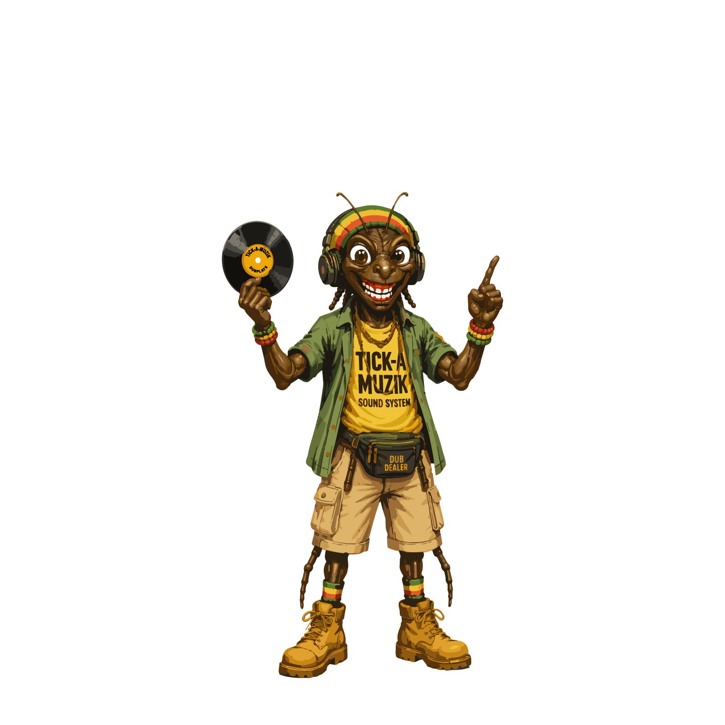 Tick, the Reggae Bugs sound-system character.