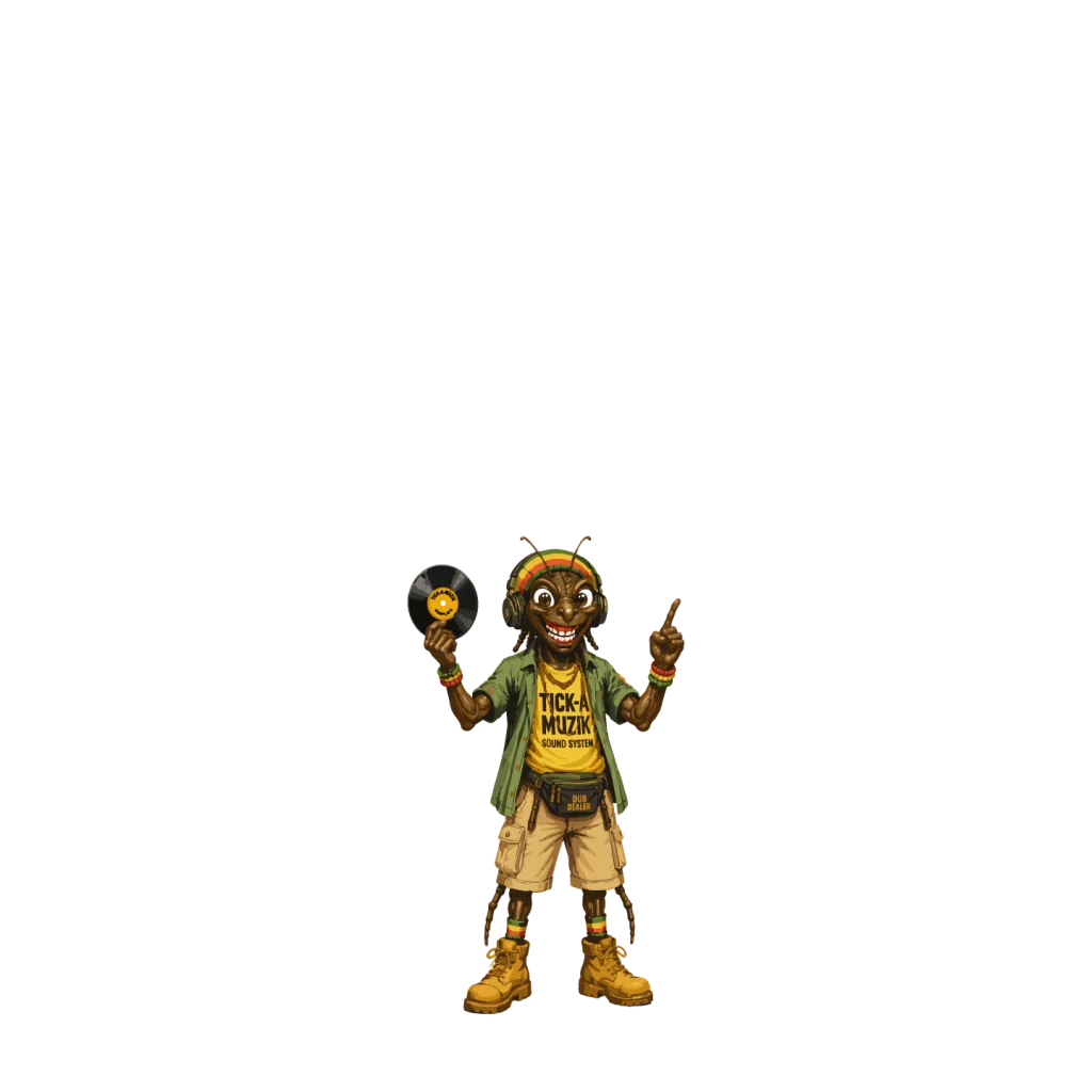 Tick, the Reggae Bugs sound-system character.