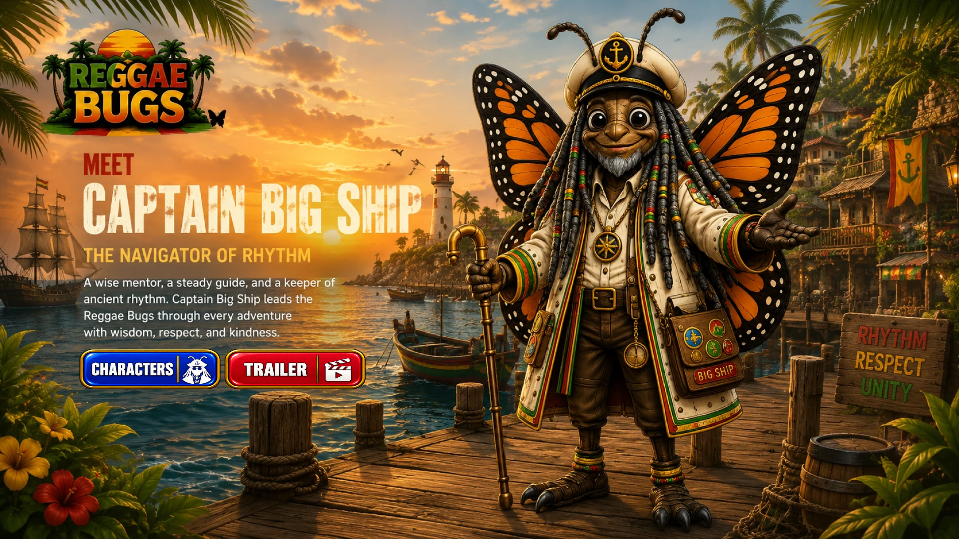 Captain Big Ship Reggae Bugs homepage hero