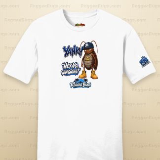 Yanky Reggae Bugs tee in White, front view